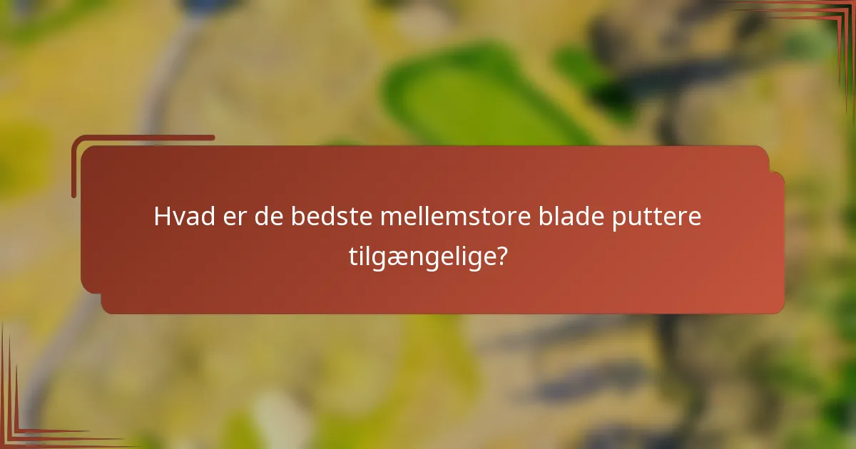 Hvad er de bedste mellemstore blade puttere tilgængelige?